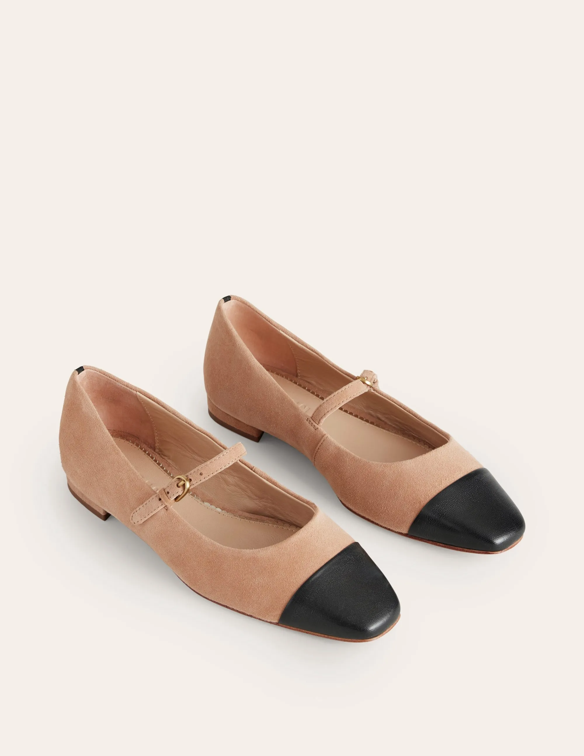 Penelope Mary Jane Flat-Macchiato Suede