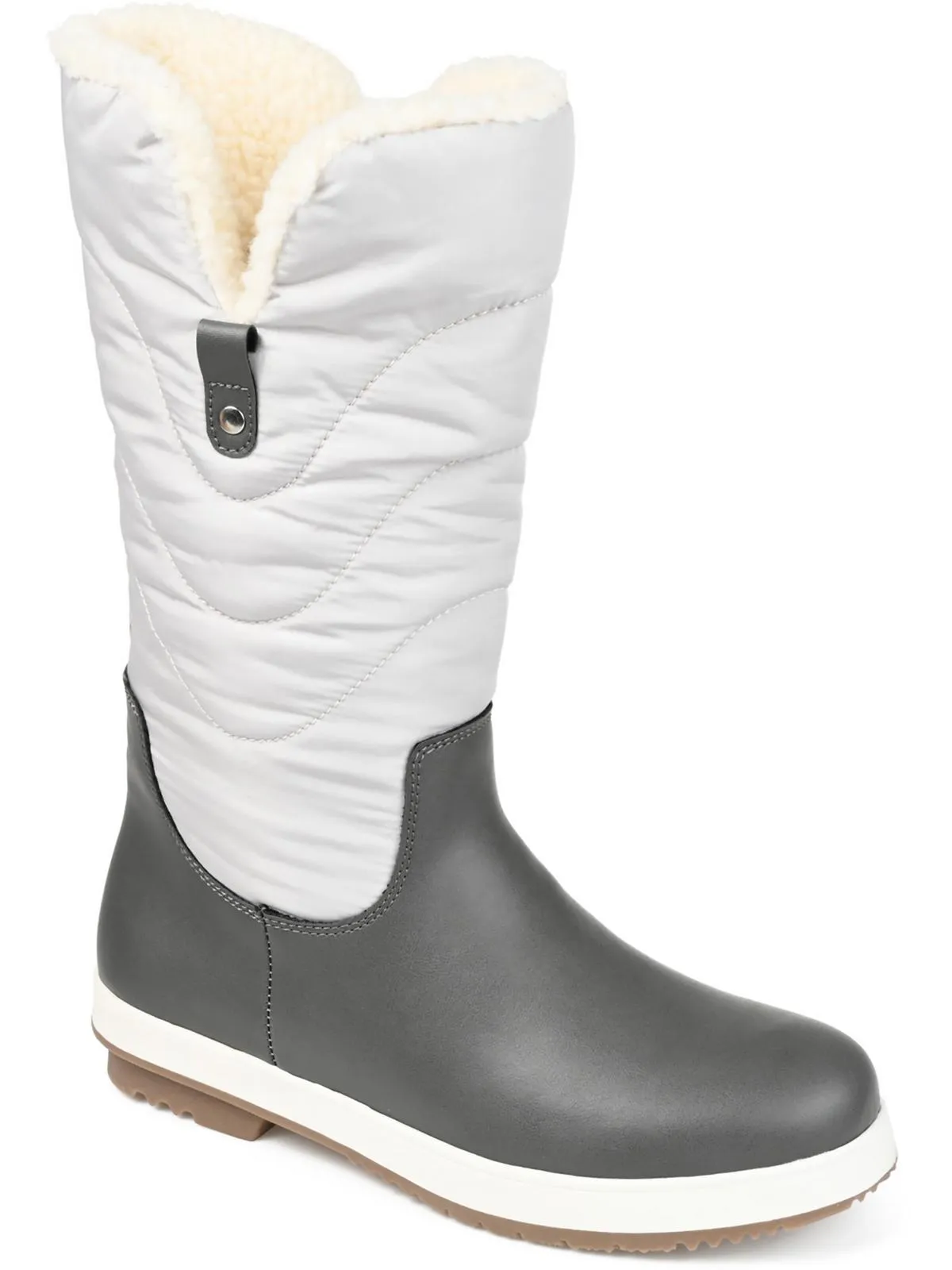PIPPAH Womens Comfy Duck toe Mid-Calf Boots