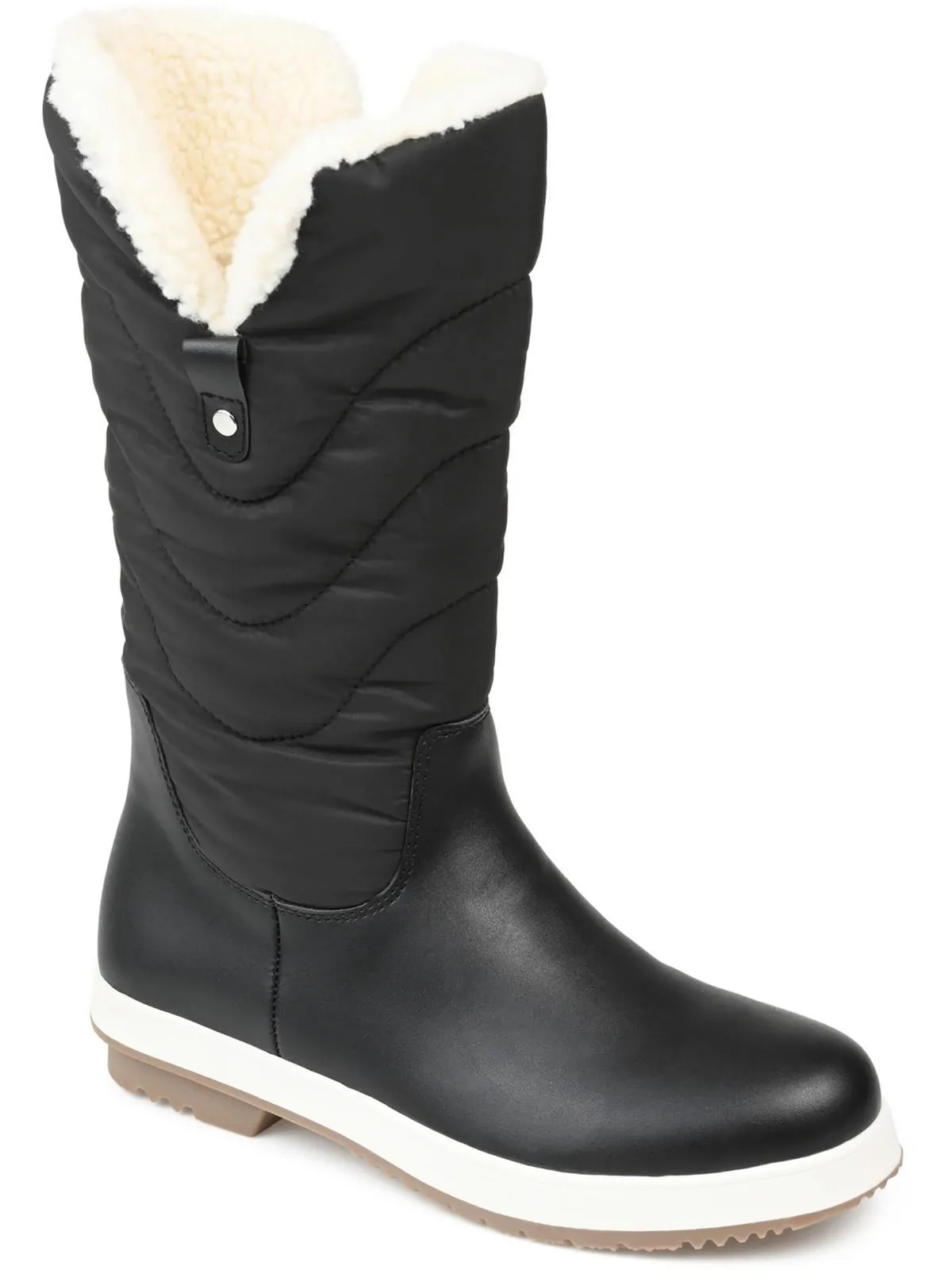 PIPPAH Womens Comfy Duck toe Mid-Calf Boots