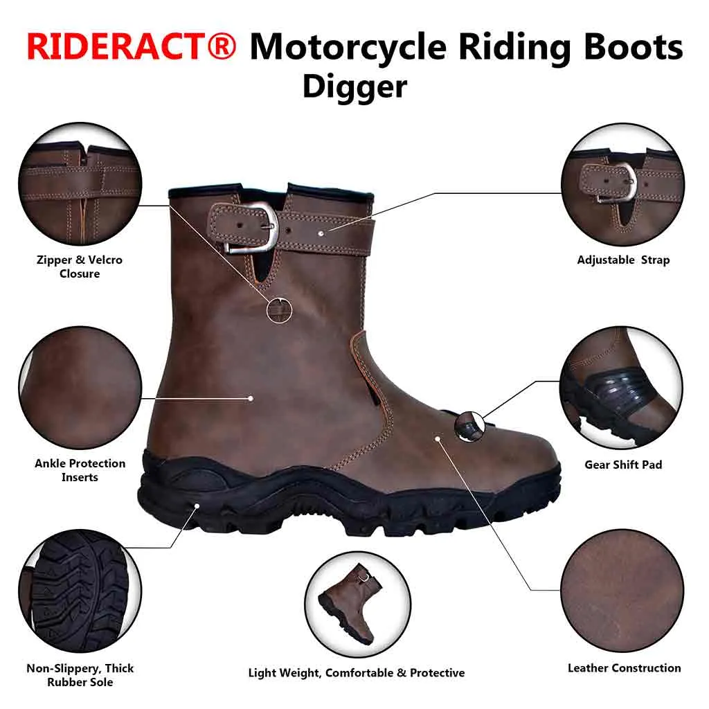 RIDERACT® Motorcycle Boots Digger Motorbike Riding Boots