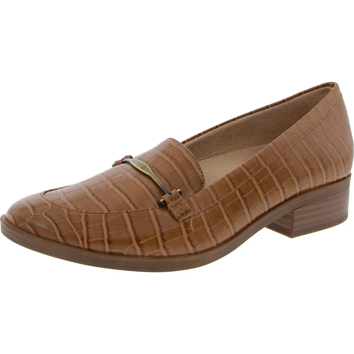 Ridley Womens Faux Leather Slip On Loafers