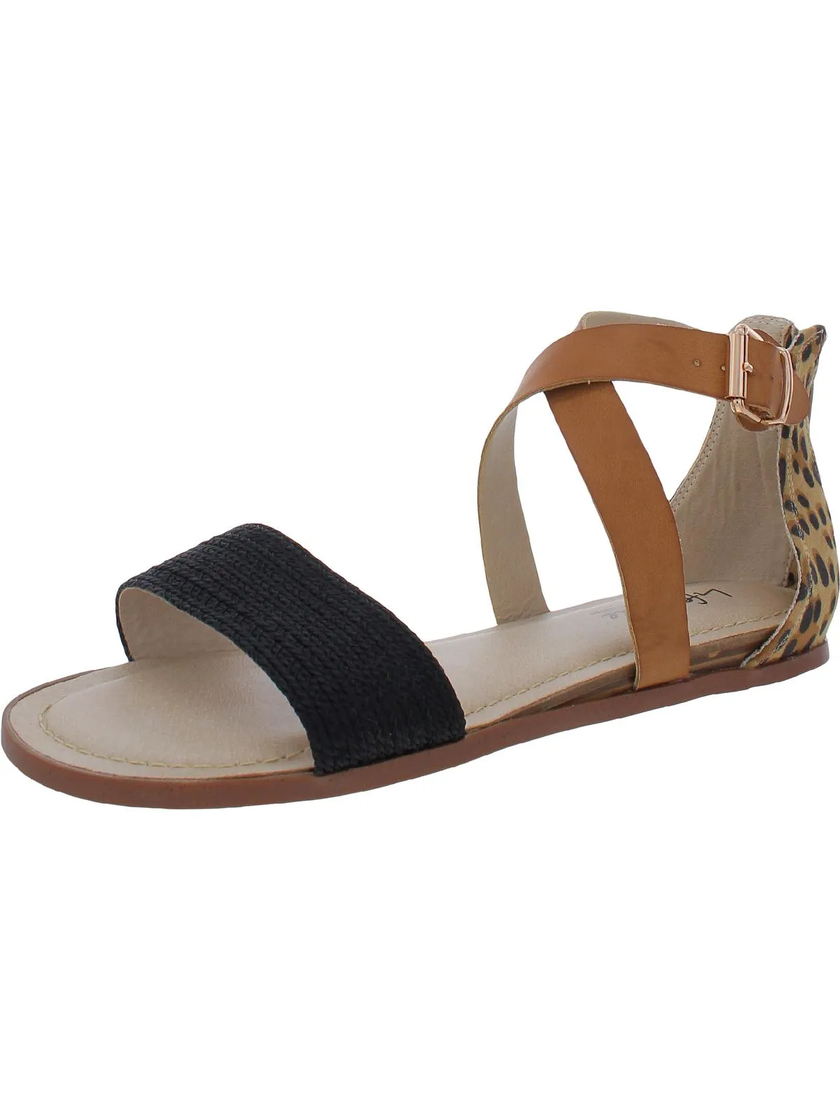 Riley Womens Buckle Flat Sandals