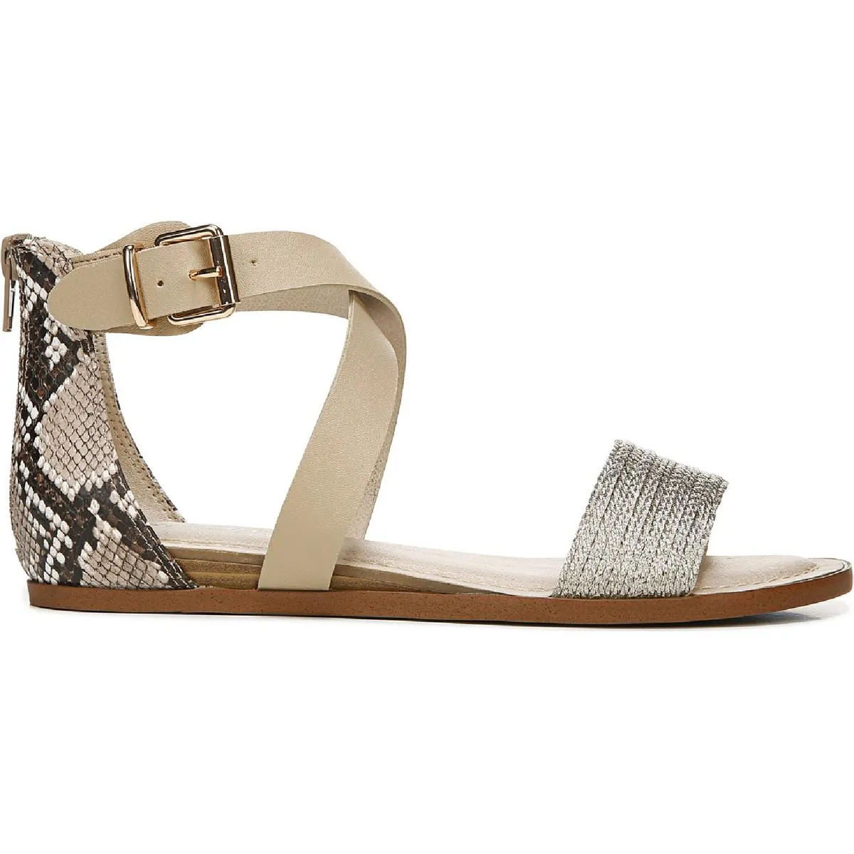 Riley Womens Buckle Flat Sandals