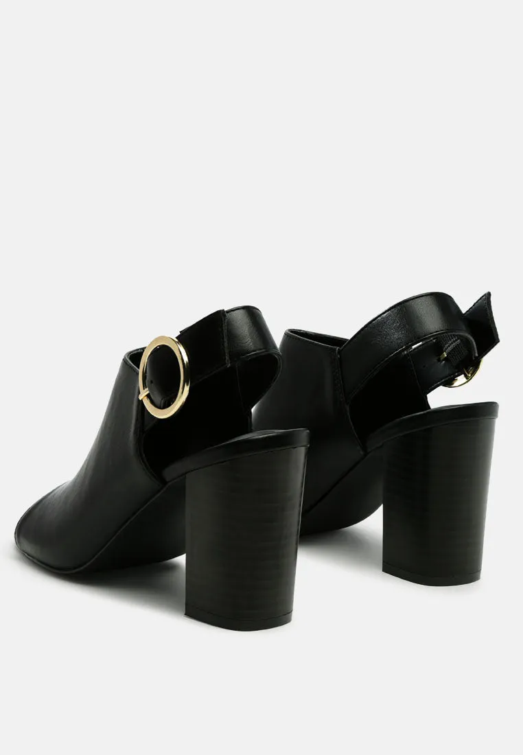 roisin block heeled sling back sandals