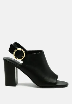 roisin block heeled sling back sandals