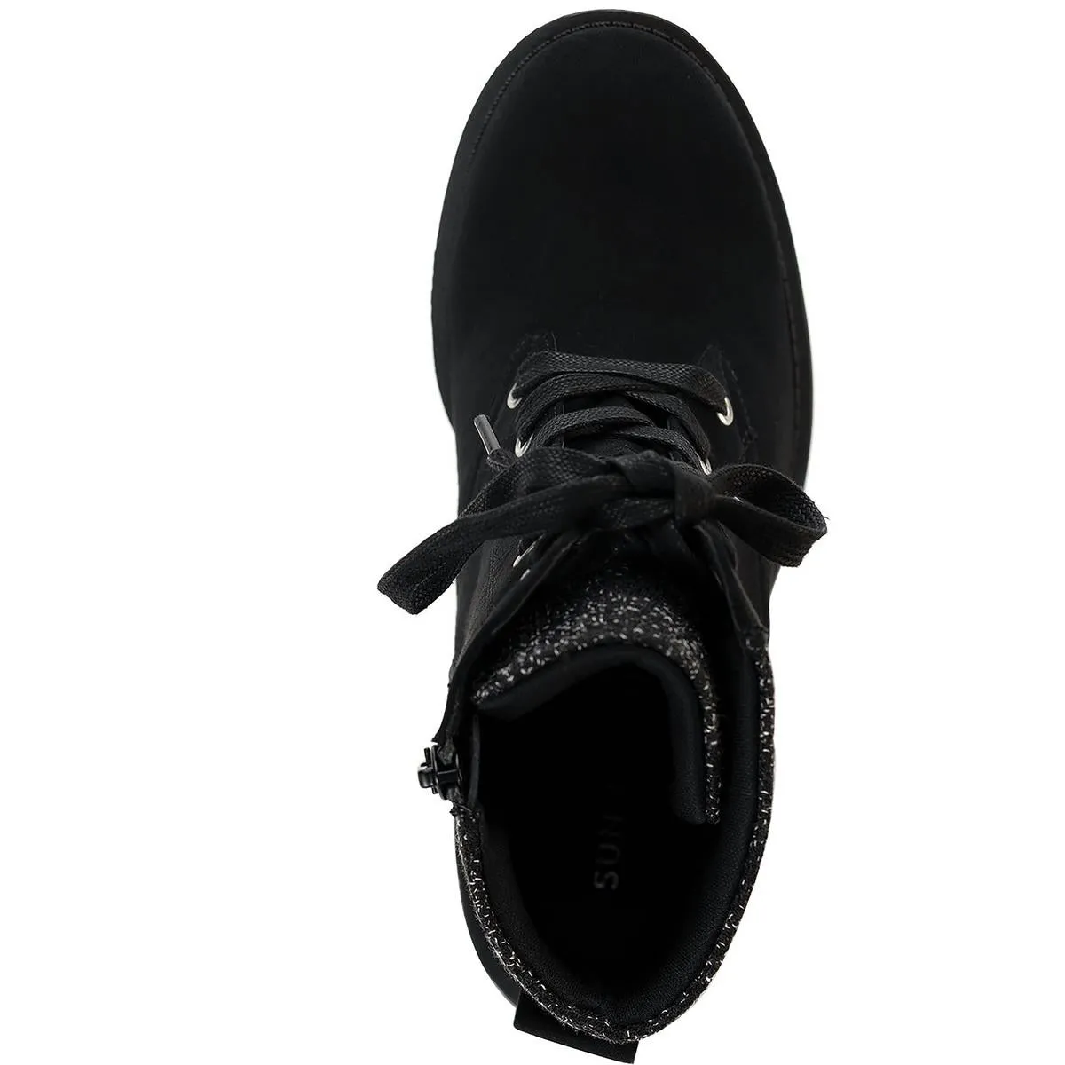 Romina Womens Knit Combat & Lace-up Boots