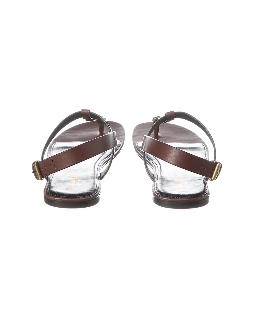 Saint Laurent Cassandra Leather Sandal (Authentic Pre-Owned)