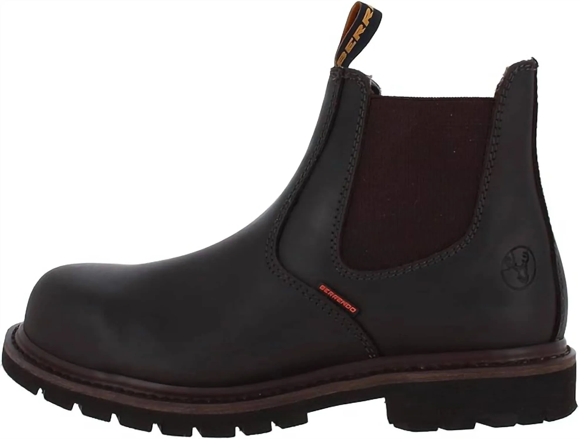 Steel Toe Work Boots In Brown