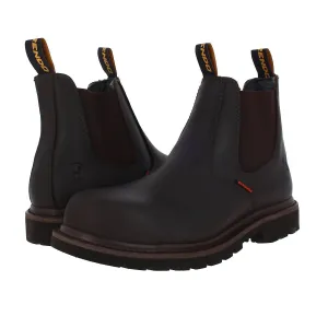 Steel Toe Work Boots In Brown