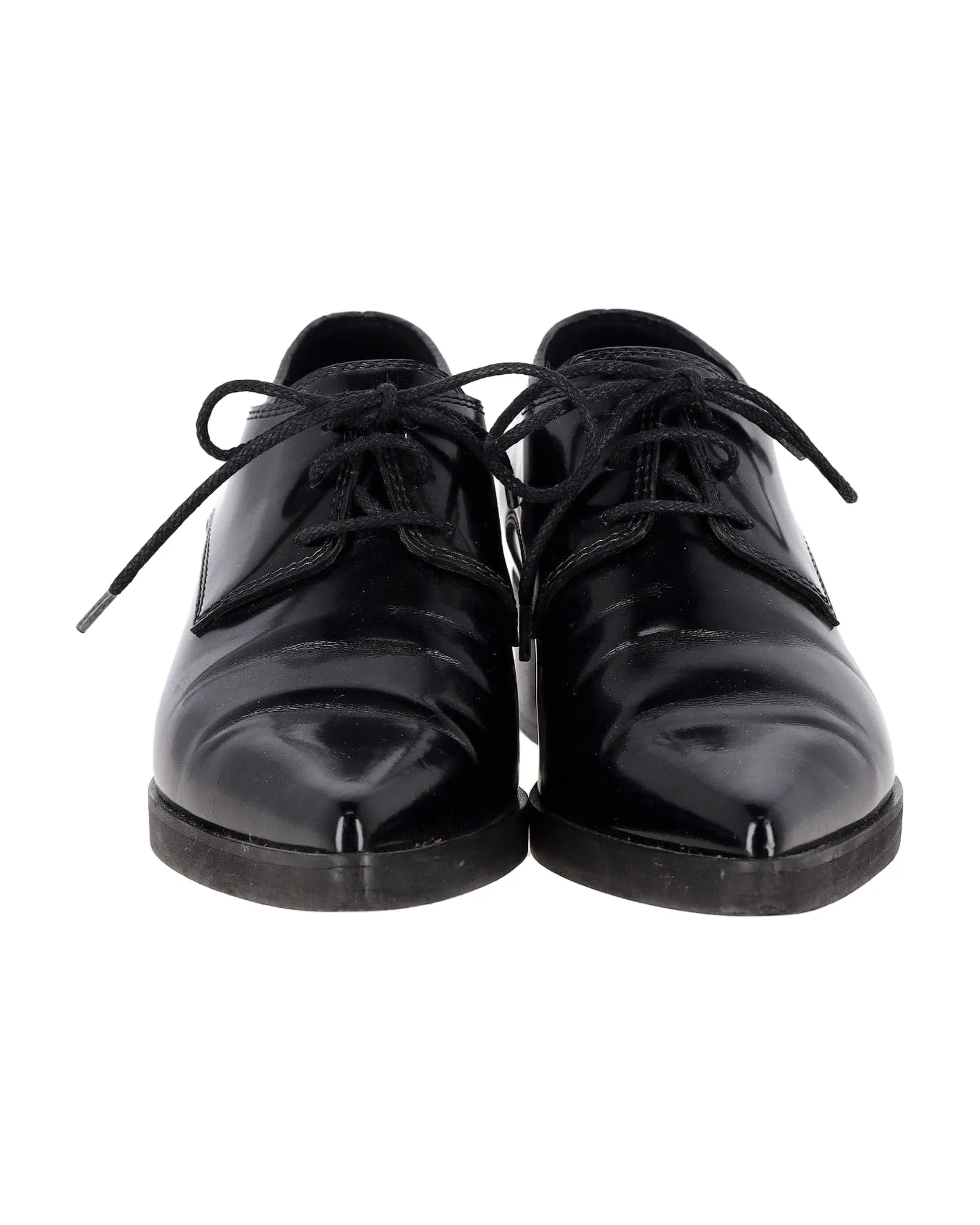Stella McCartney Lace-Up Loafers in Black Leather