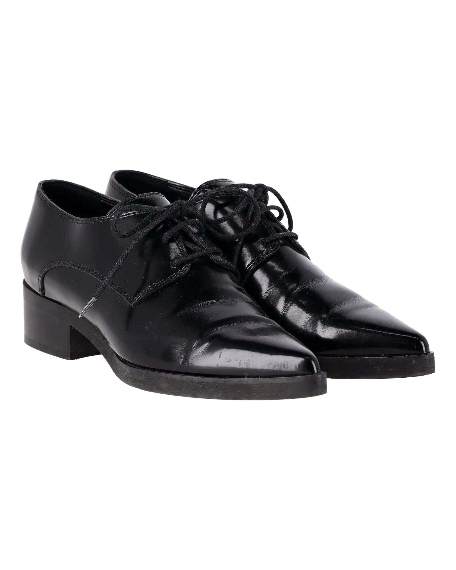 Stella McCartney Lace-Up Loafers in Black Leather