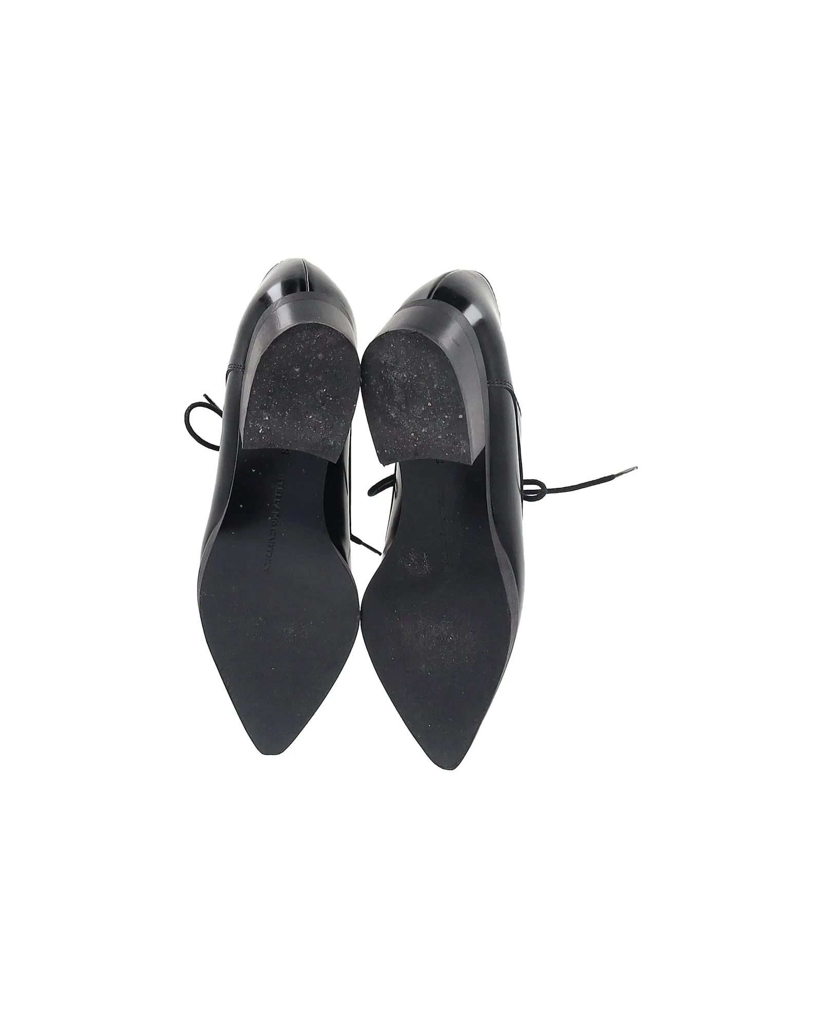 Stella McCartney Lace-Up Loafers in Black Leather