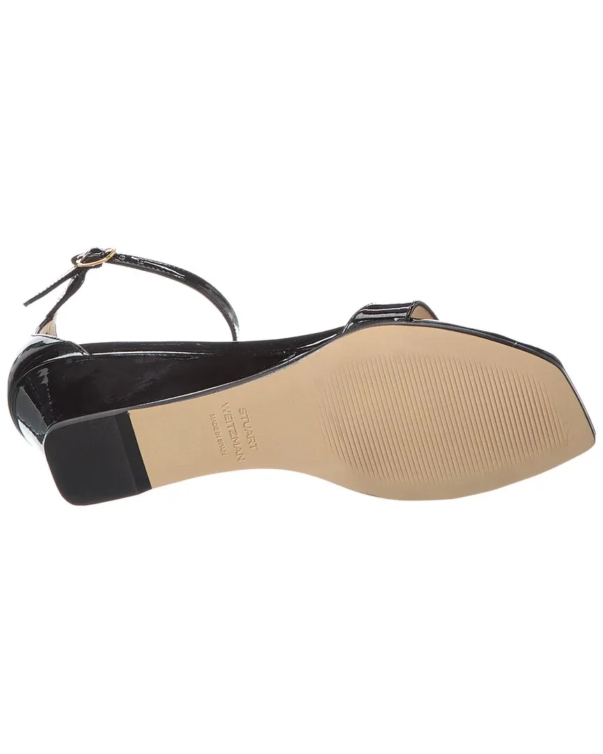 Stuart Weitzman Nudistcurve 50 Patent Wedge Sandal