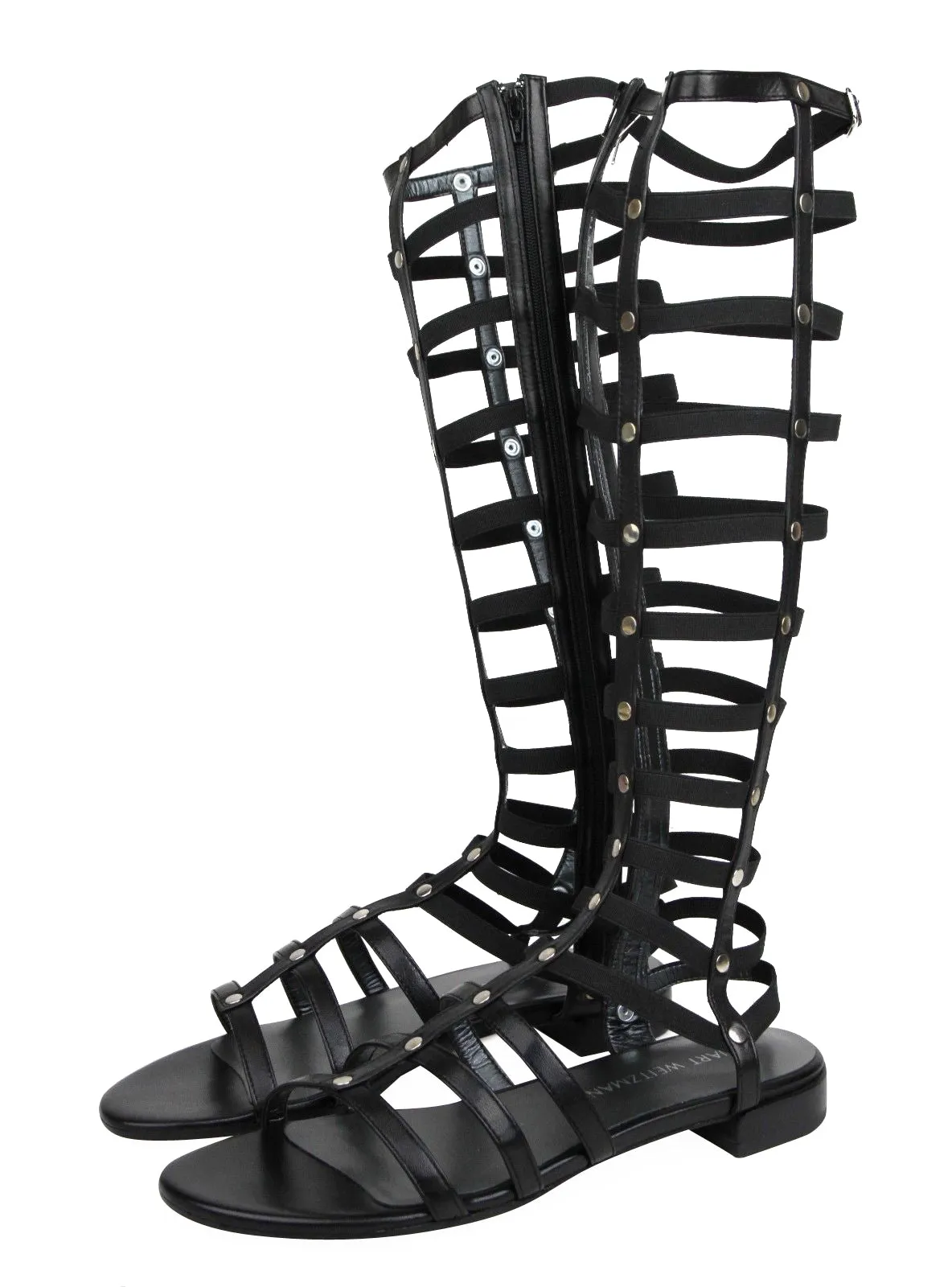 Stuart Weitzman Women's Gladiator Nappa Leather Elastic Stretch Boots