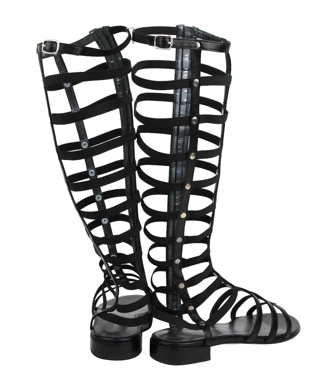 Stuart Weitzman Women's Gladiator Nappa Leather Elastic Stretch Boots
