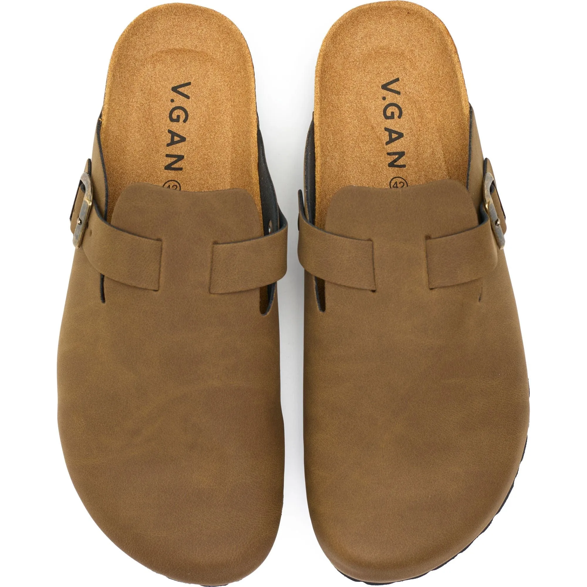Taro Comfort Men's Vegan Footbed Sandals | Brown