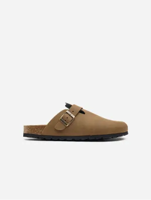 Taro Comfort Men's Vegan Footbed Sandals | Brown