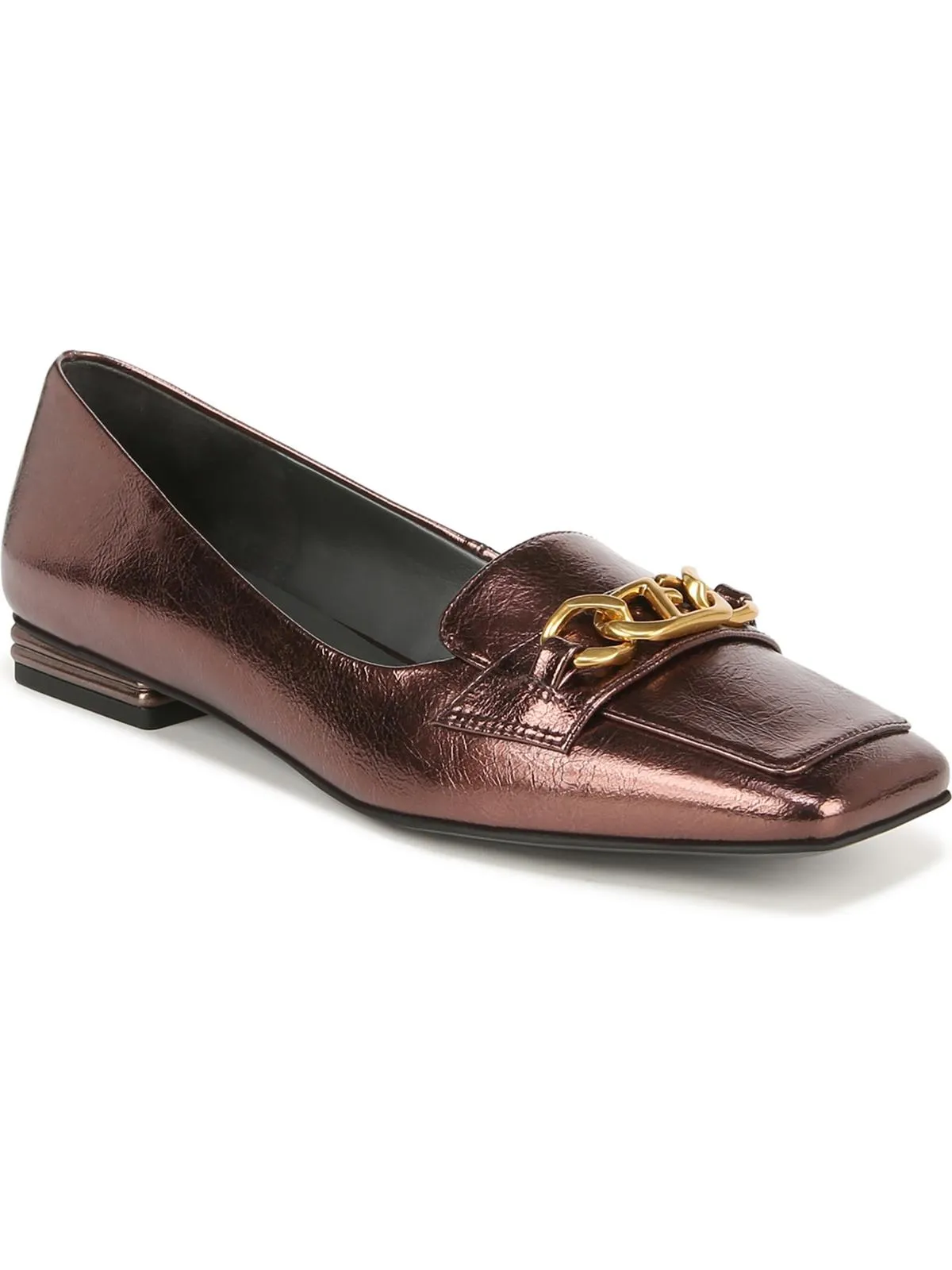 Tiari Womens Faux Leather Embellished Loafers