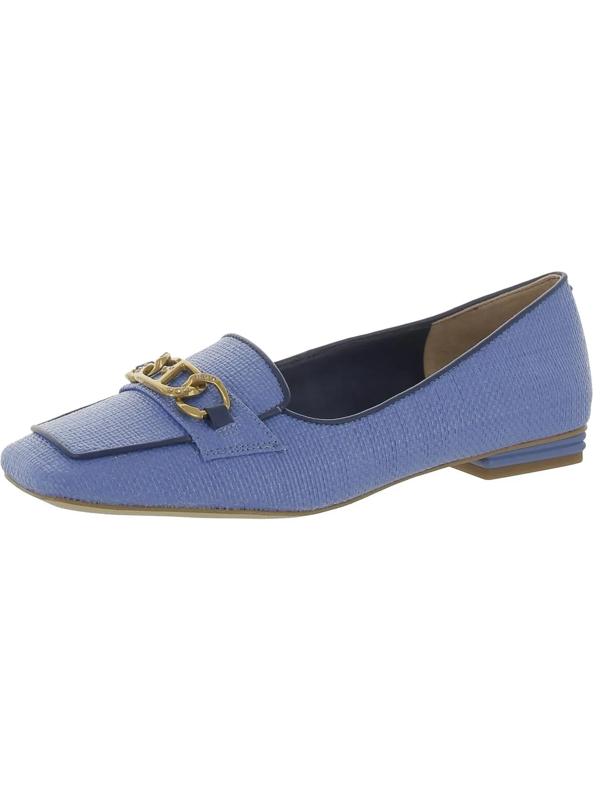 Tiari Womens Faux Leather Embellished Loafers