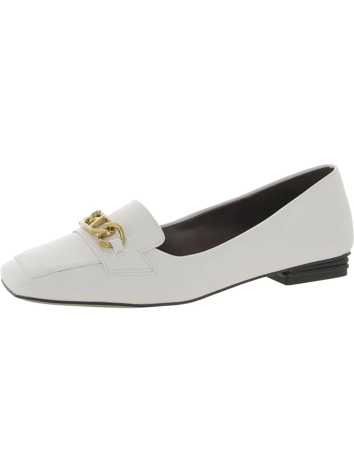 Tiari Womens Faux Leather Embellished Loafers