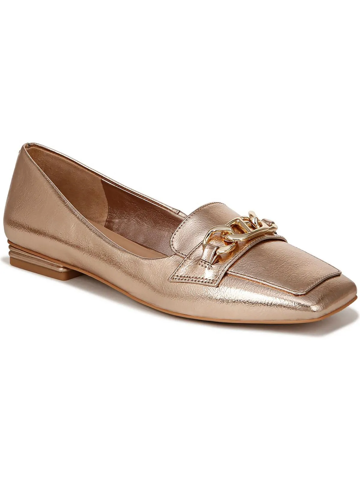 Tiari Womens Faux Leather Embellished Loafers