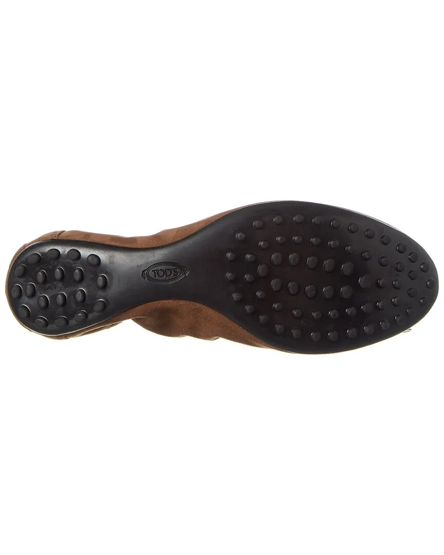 TOD’s Knot Detail Suede Flat