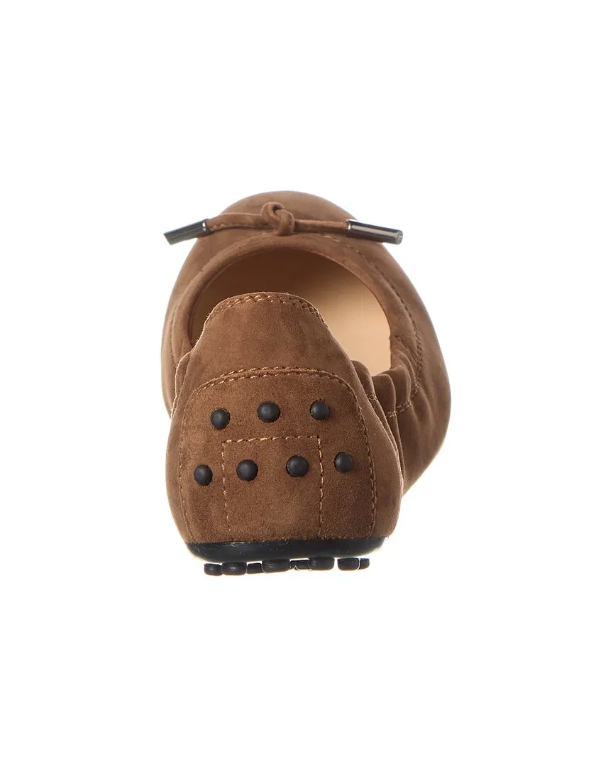 TOD’s Knot Detail Suede Flat