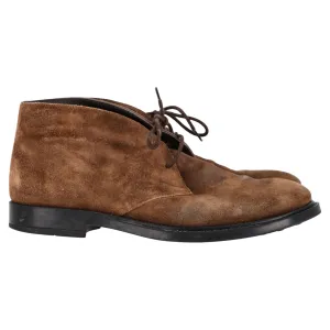 Tod's Polacco Gomma Chukka Ankle Boots in Brown Suede