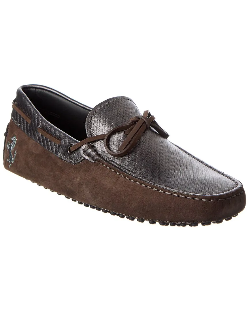 TOD��s x Ferrari New Gommini Suede & Leather Loafer