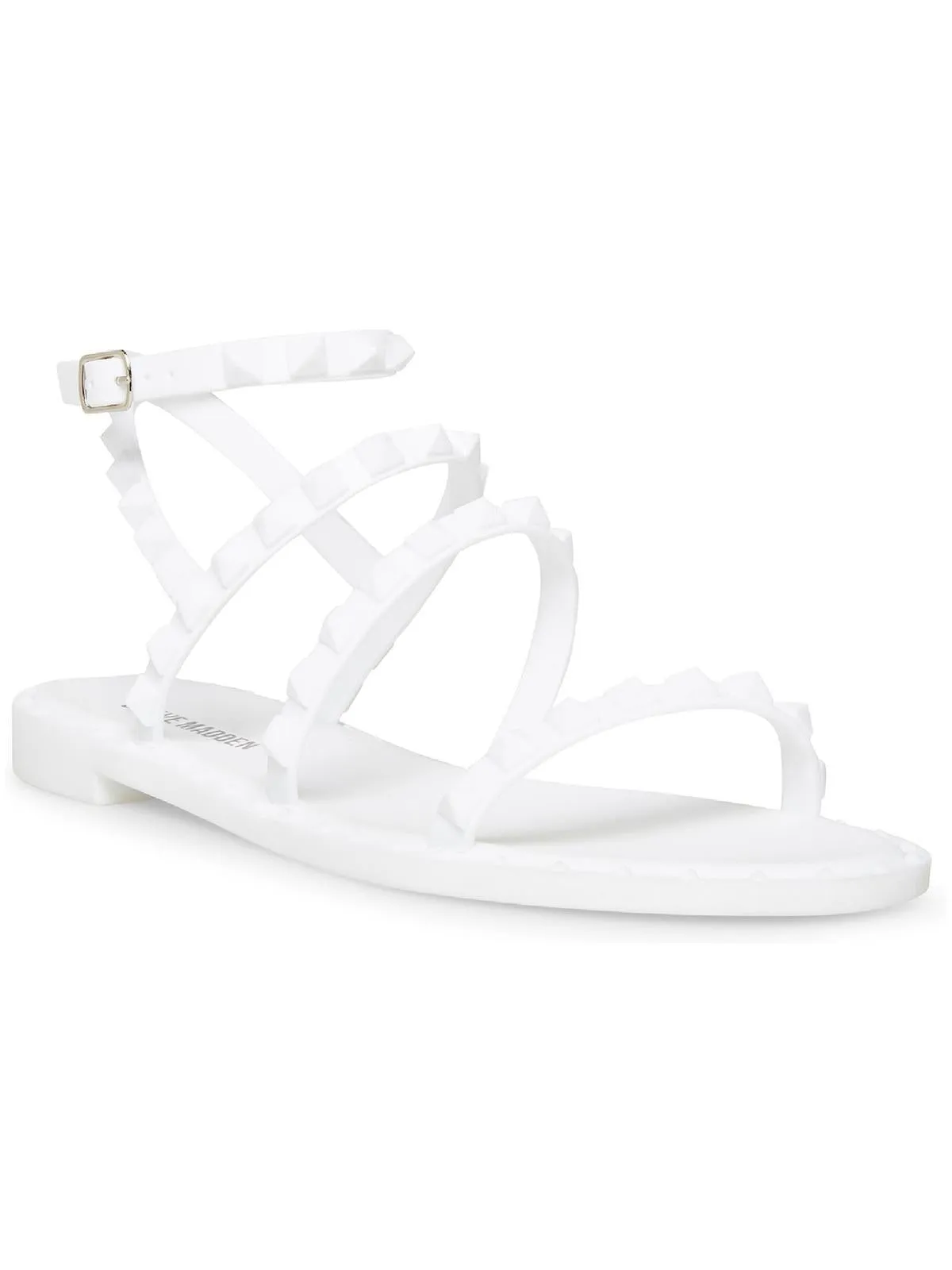 Travel Womens Studded Ankle Strap Flat Sandals