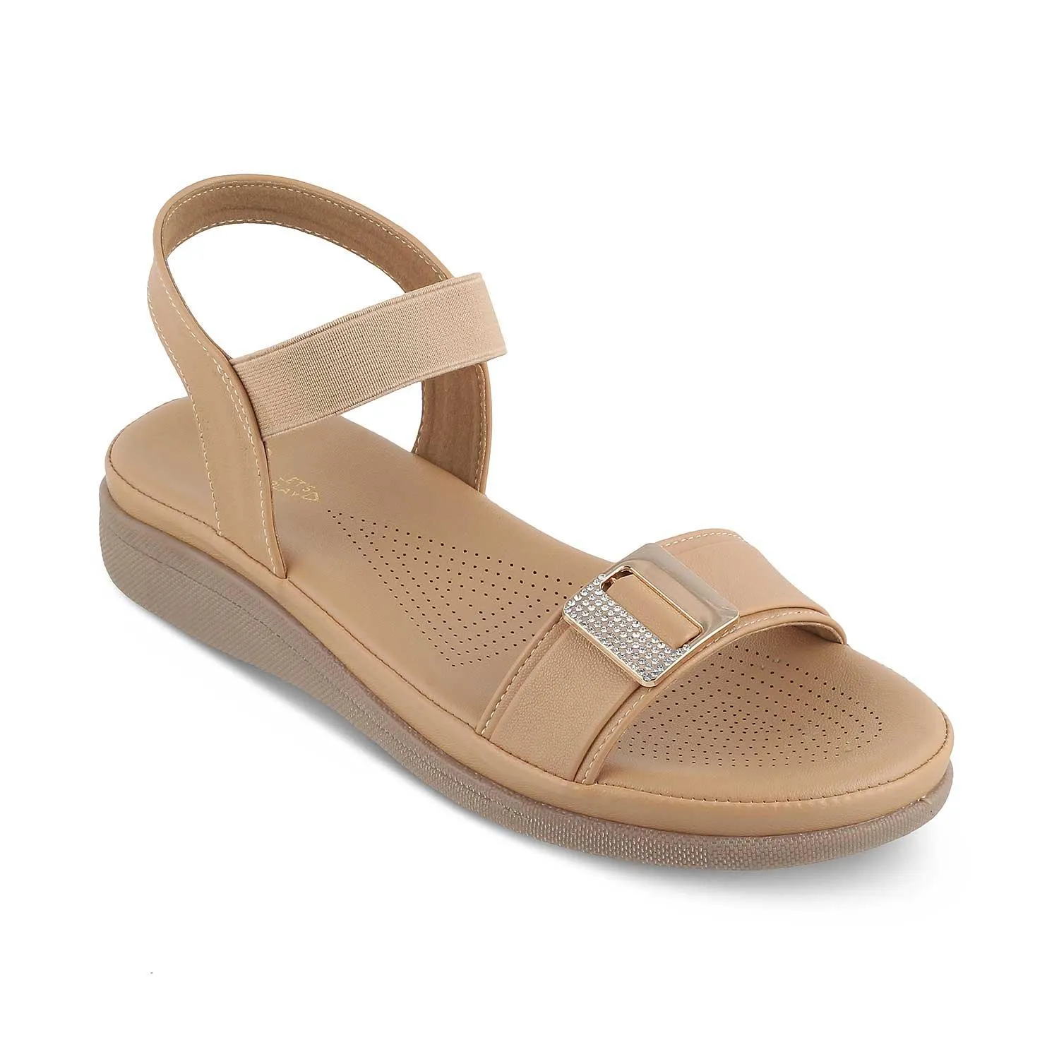 Tresmode Stepi TMS-1 Beige Women's Casual Platform Flats