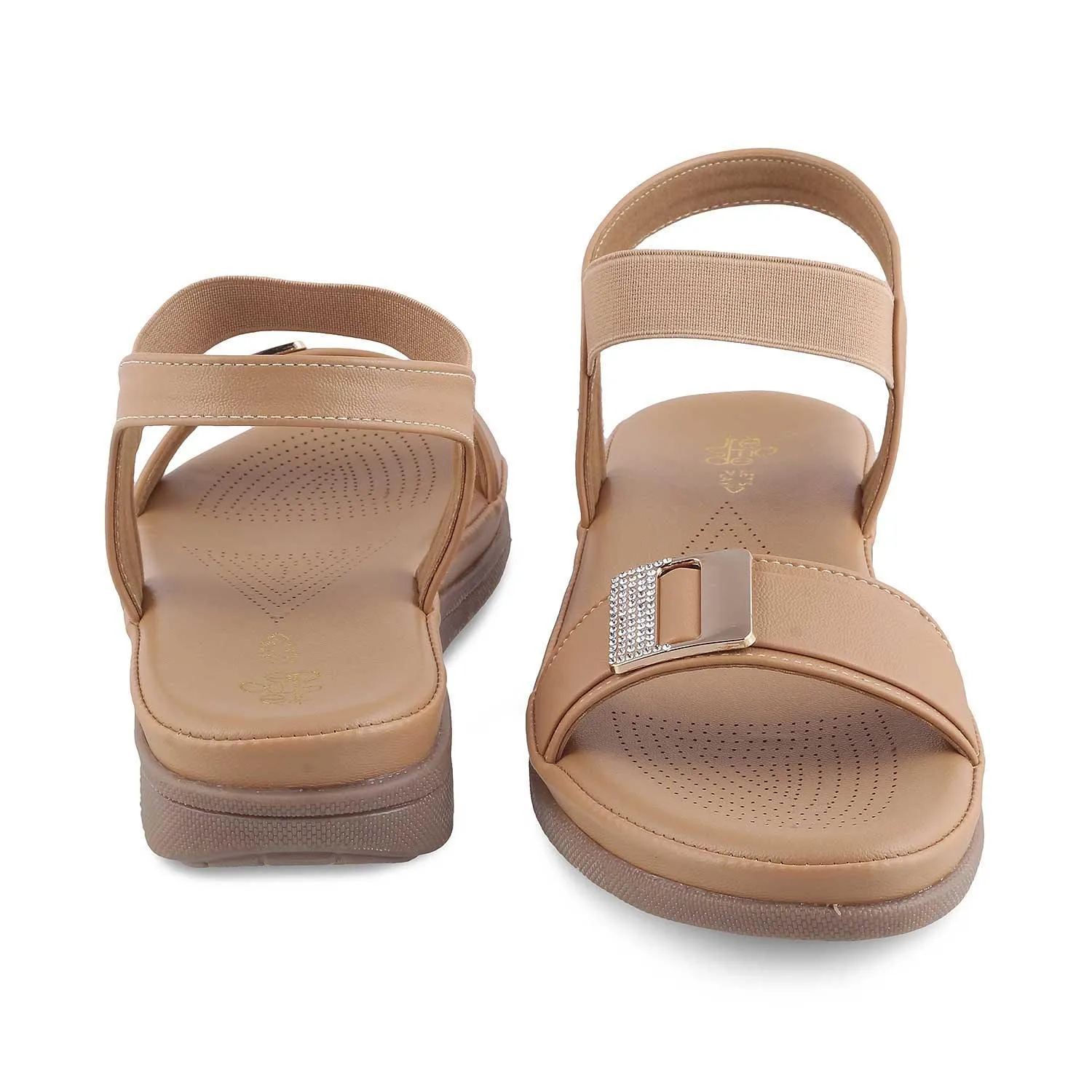 Tresmode Stepi TMS-1 Beige Women's Casual Platform Flats