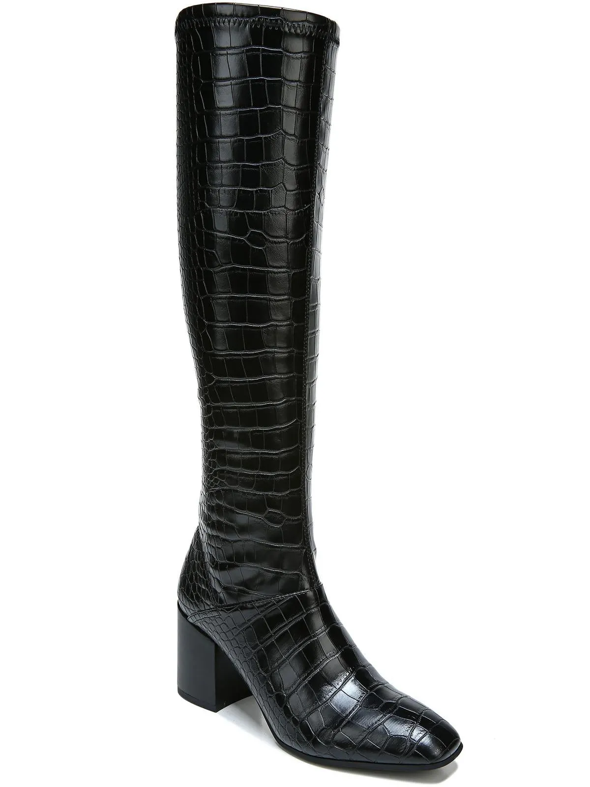 Tribute Womens Faux Leather Square Toe Knee-High Boots