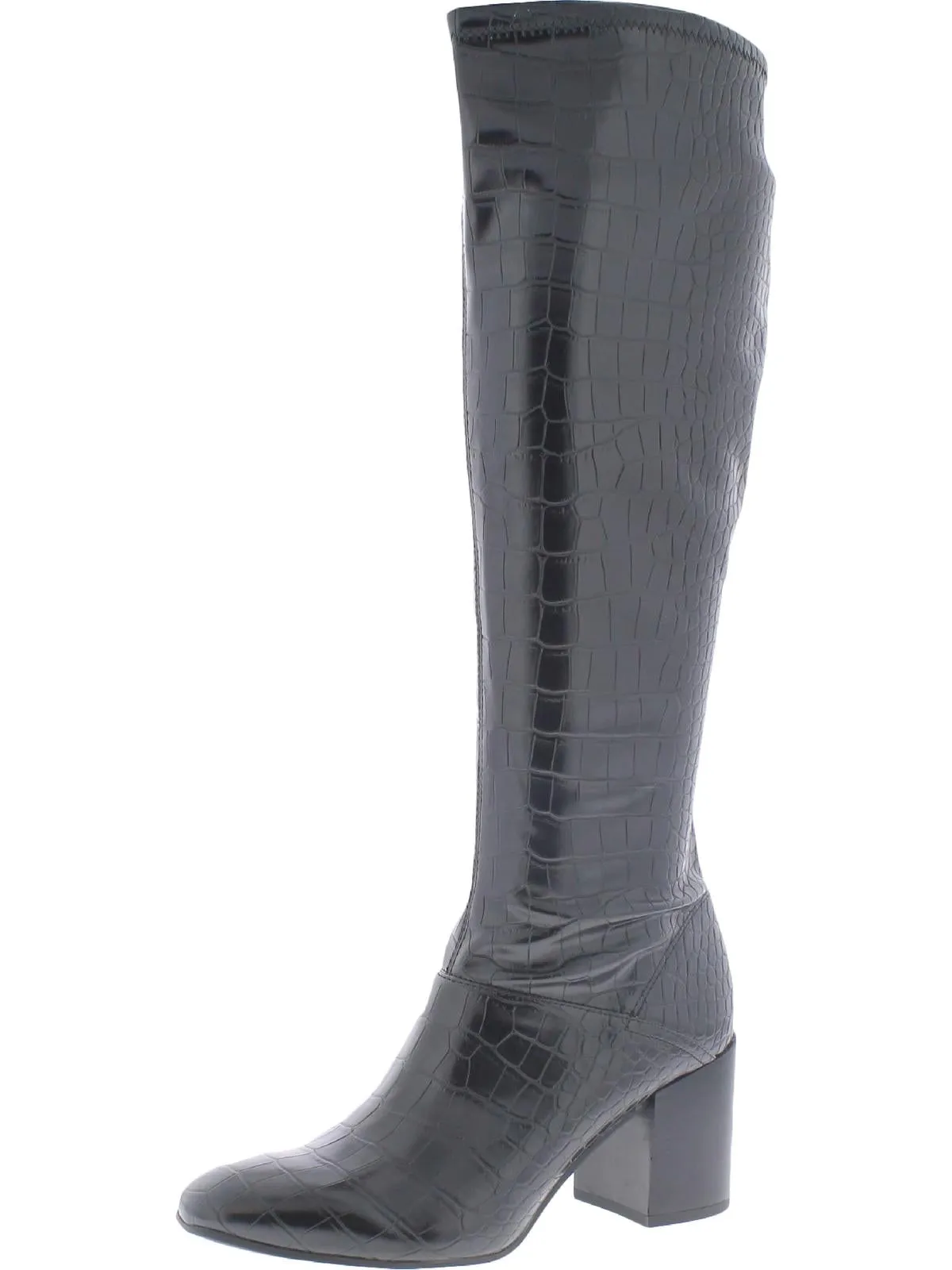 Tribute Womens Faux Leather Square Toe Knee-High Boots