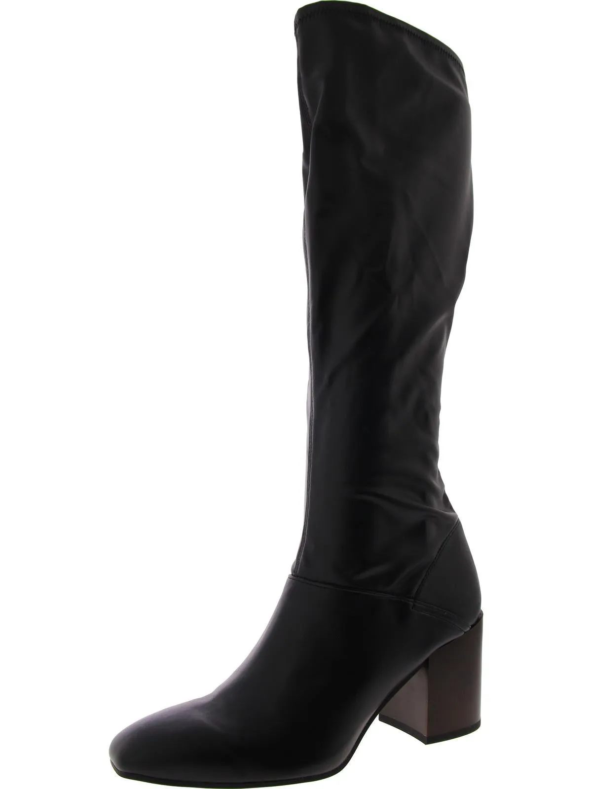 Tribute Womens Faux Leather Square Toe Knee-High Boots