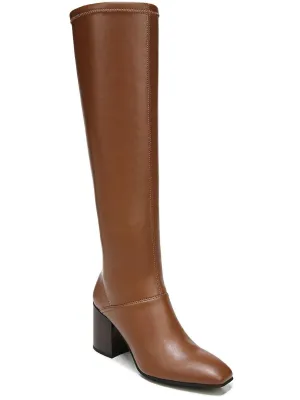 Tribute Womens Faux Leather Square Toe Knee-High Boots