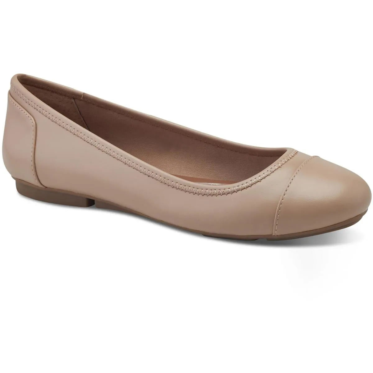 Trishhp Womens Faux Leather Slip On Ballet Flats