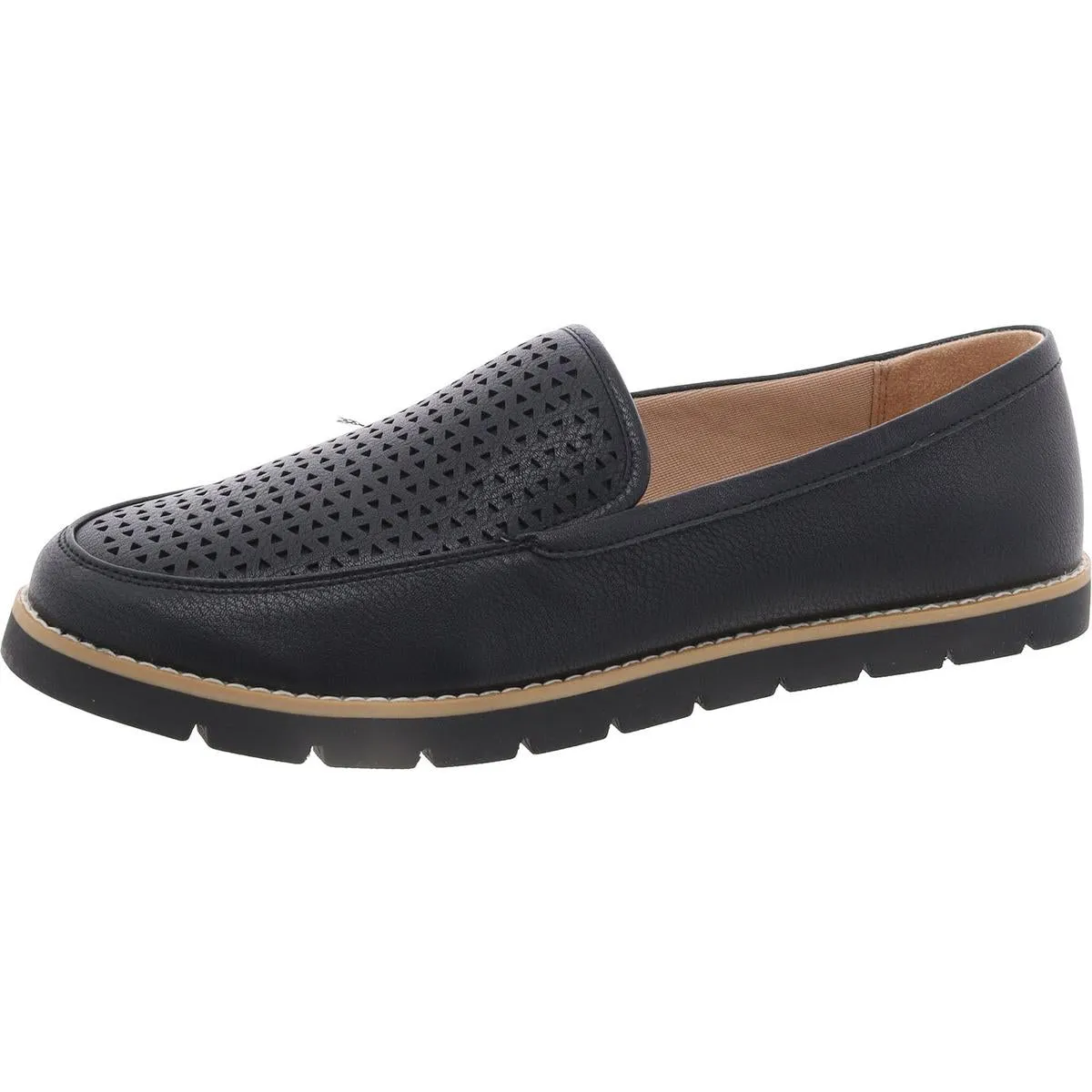 Urban 2 Womens Faux Leather Flat Loafers
