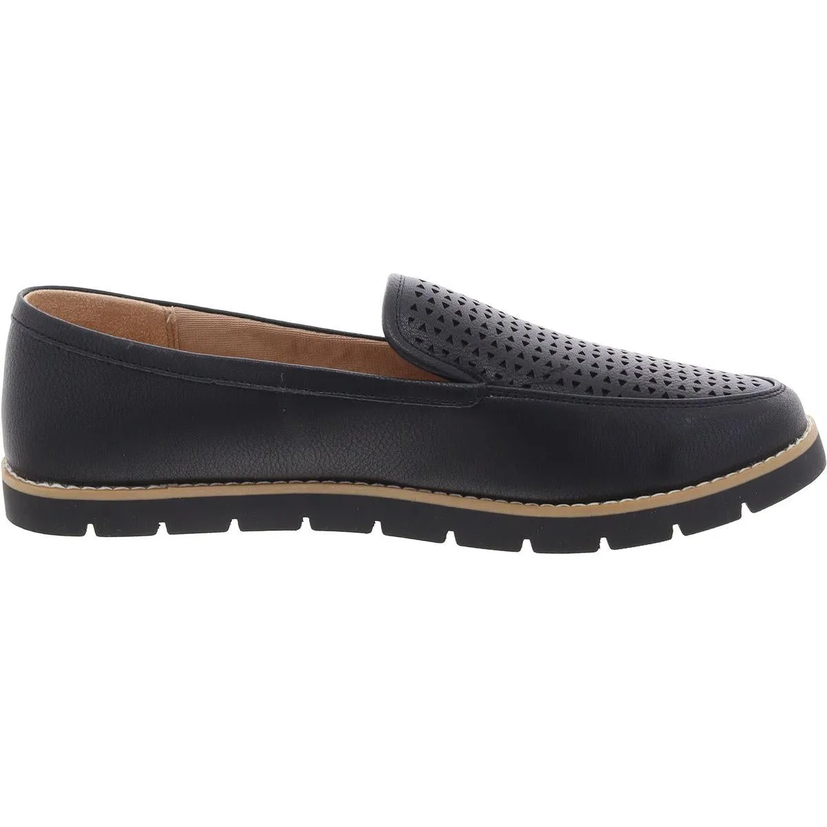 Urban 2 Womens Faux Leather Flat Loafers
