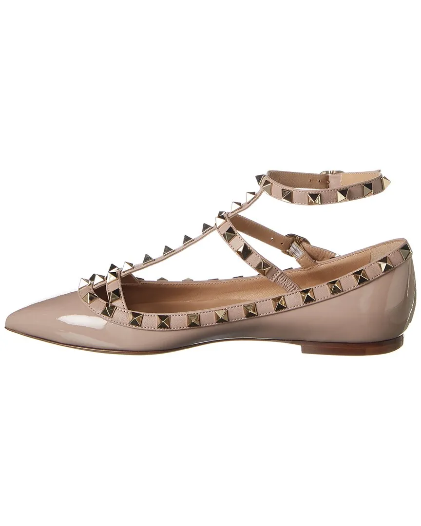 Valentino Rockstud Caged Patent Flat