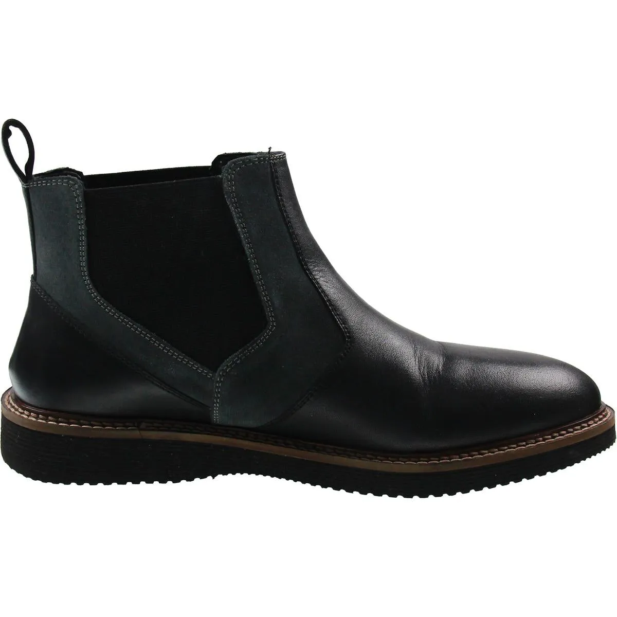 VENTURA Mens Laceless Leather Chukka Boots