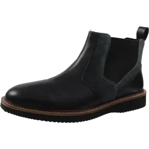VENTURA Mens Laceless Leather Chukka Boots