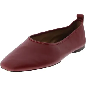 VIVIAN Womens Faux Leather Cushioned Footbed Ballet Flats