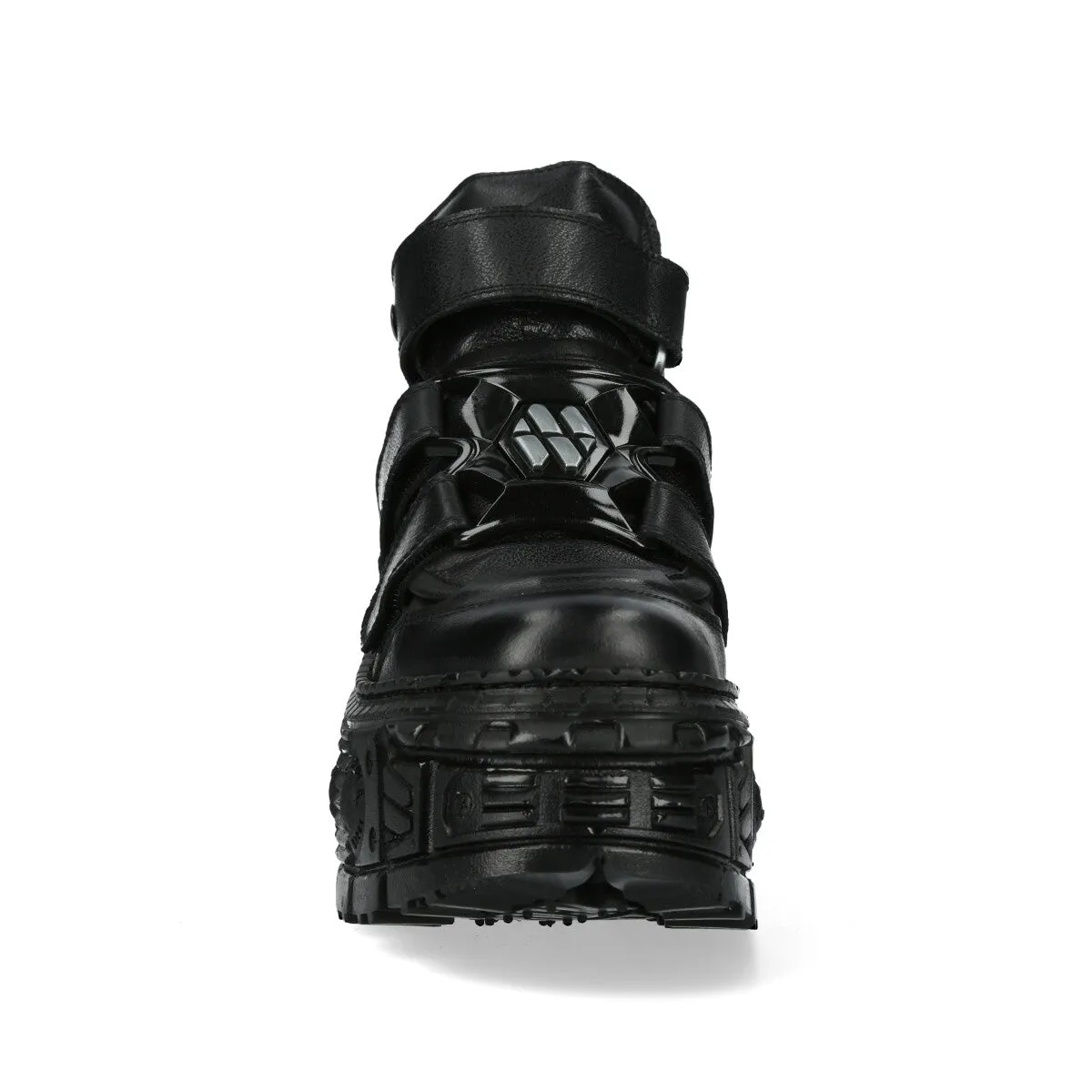 WALL285-S2 Boots Punk Metallic Leather Gothic