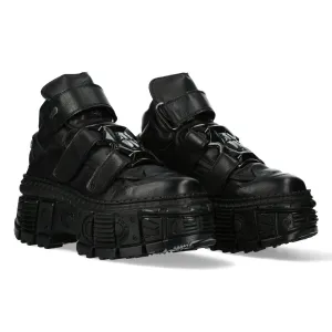 WALL285-S2 Boots Punk Metallic Leather Gothic