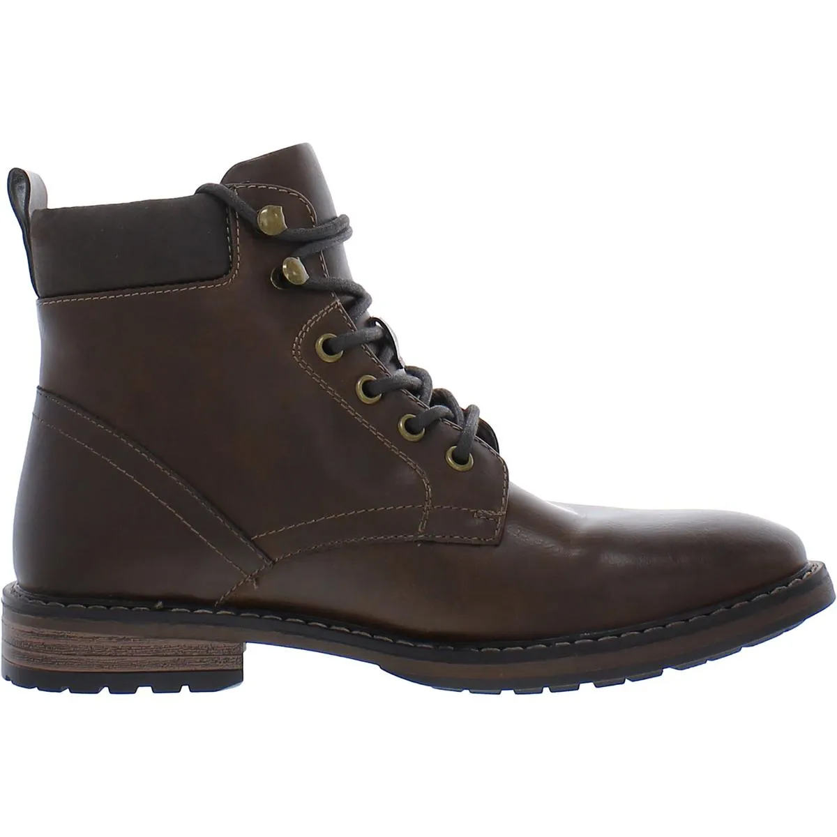 Westin Mens Faux Leather Lace-Up Ankle Boots