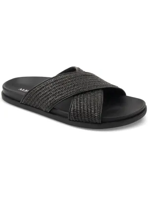 Whitter Mens Faux Leather Slip-On Slide Sandals