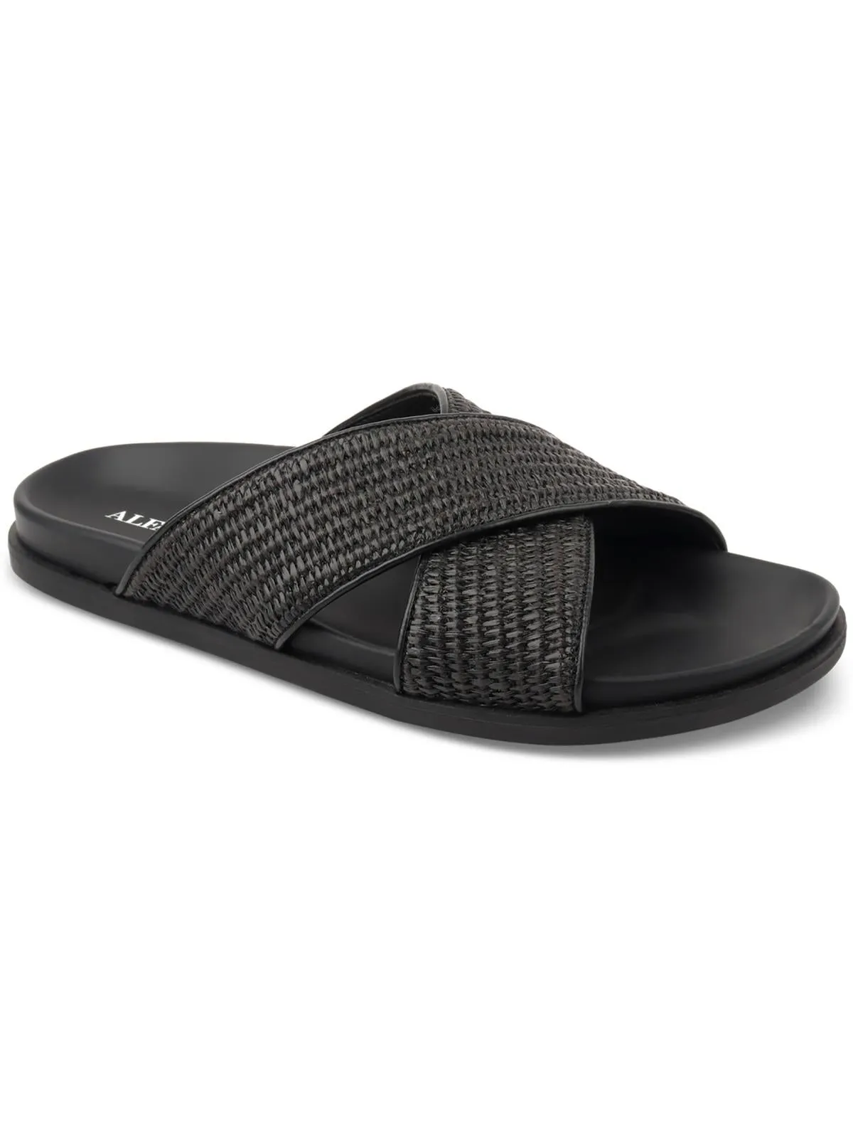 Whitter Mens Faux Leather Slip-On Slide Sandals