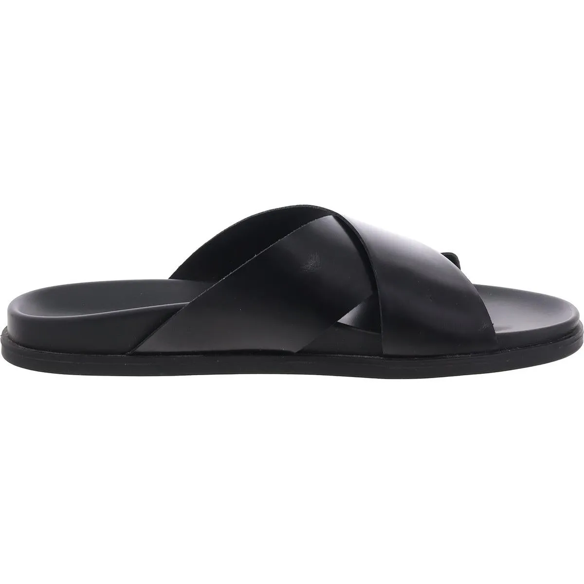 Whitter Mens Faux Leather Slip-On Slide Sandals