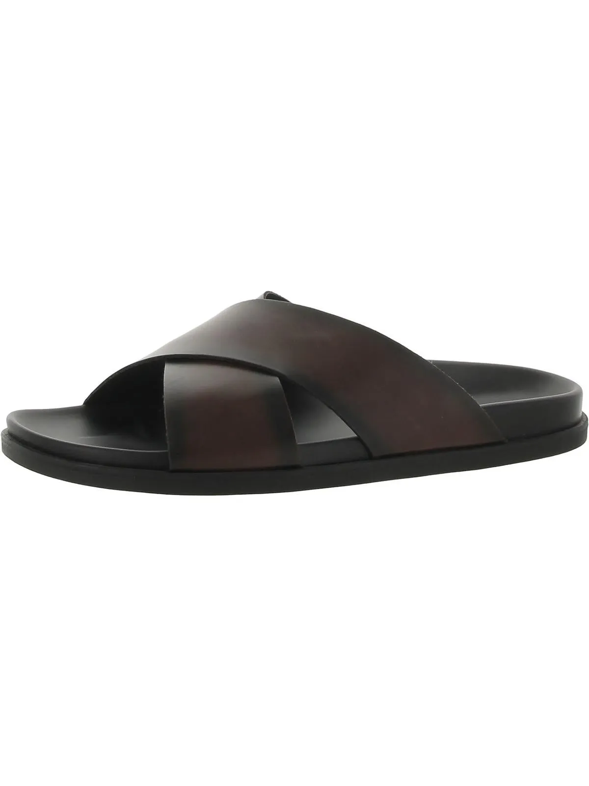Whitter Mens Faux Leather Slip-On Slide Sandals